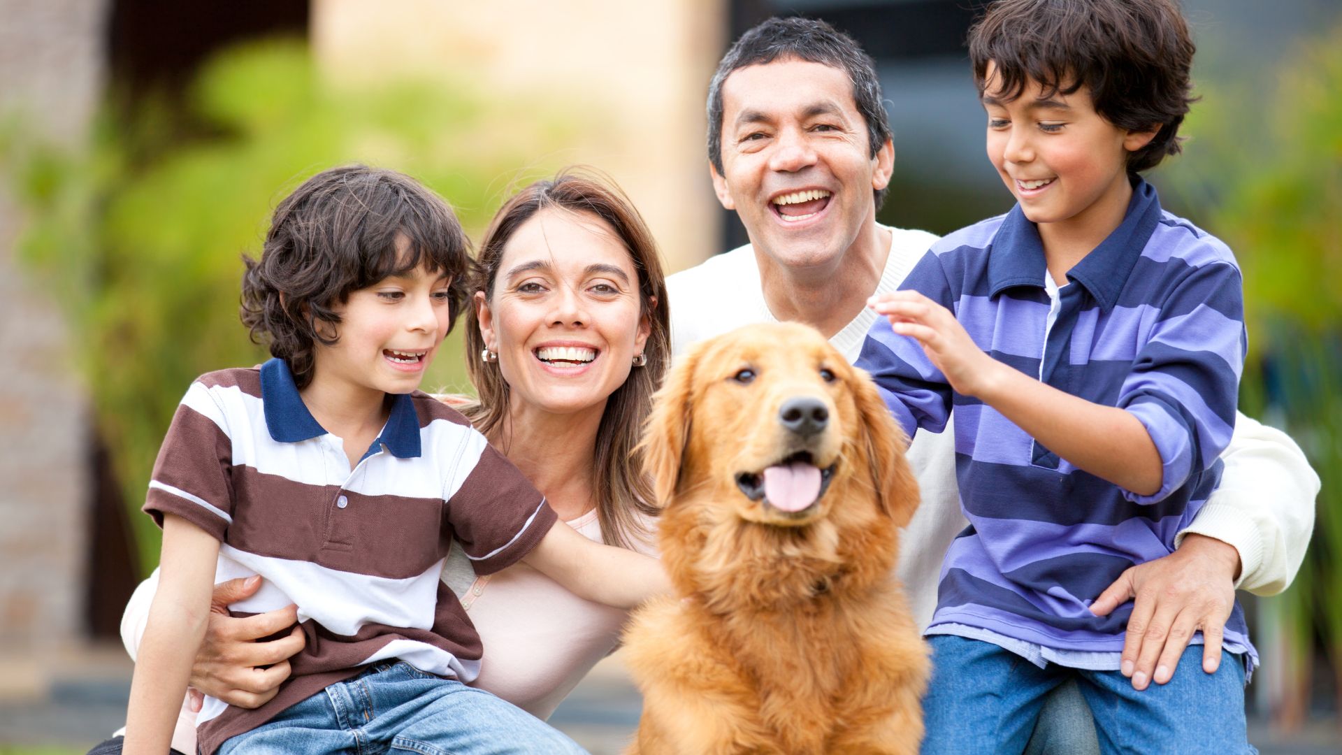happy family with a new home