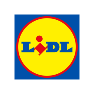 Lidl grocery store logo on a transparent background