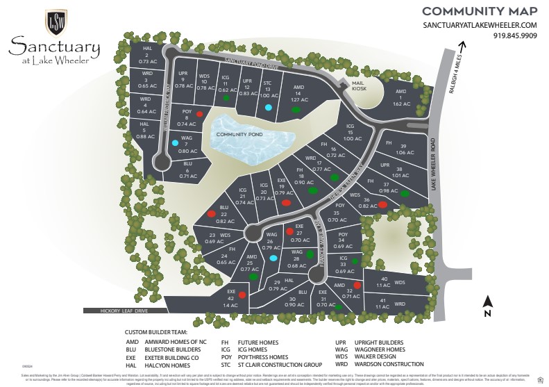 Sanctuary at Lake Wheeler sitemap