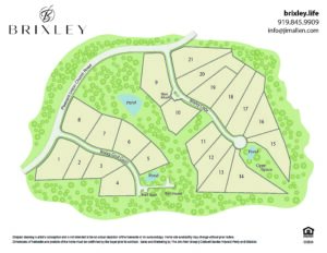 A graphic depiction of a sitemap of the Brixley community