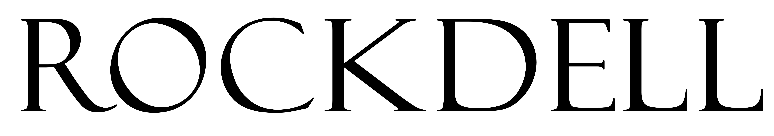 A transparent background with the word ROCKDELL written in black
