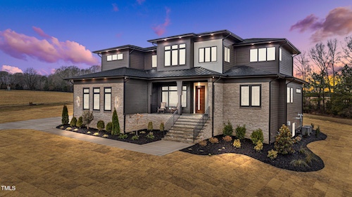 Hidden Lake Home at Sunset