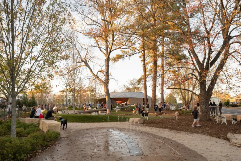 The BarkYard dog park at Downtown Cary Park