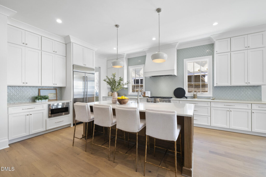 A modern kitchen in a new construction home