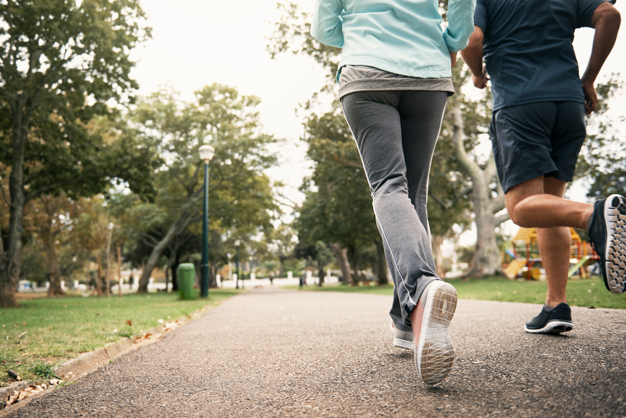 jogging couple
